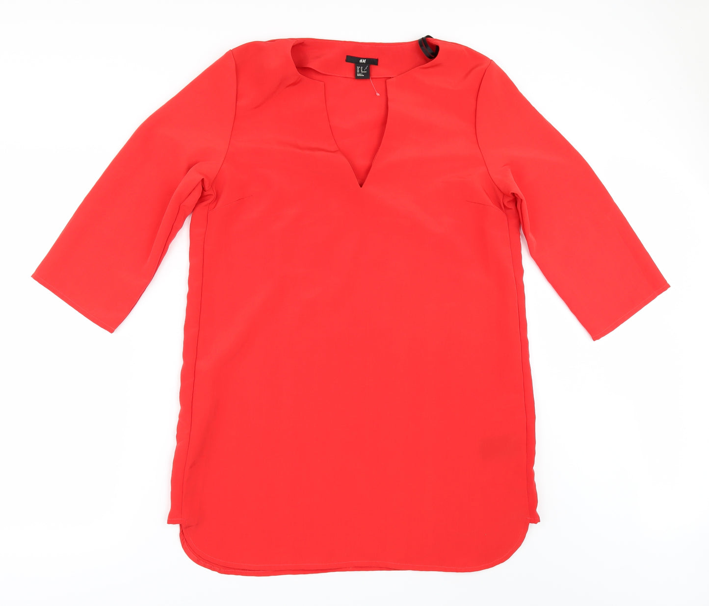 H&M Womens Red   Shirt Dress  Size 14