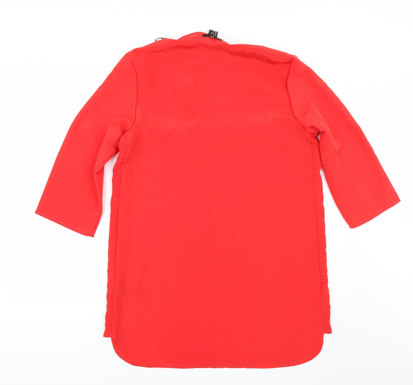 H&M Womens Red   Shirt Dress  Size 14