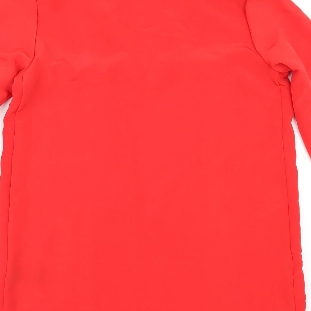 H&M Womens Red   Shirt Dress  Size 14