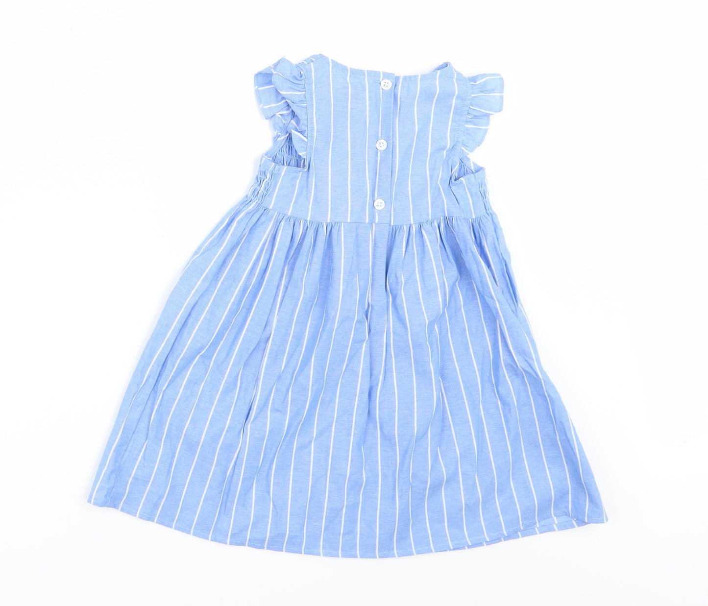 Penelope Mack Girls Blue Striped  A-Line  Size 2 Years