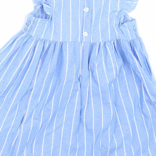 Penelope Mack Girls Blue Striped  A-Line  Size 2 Years