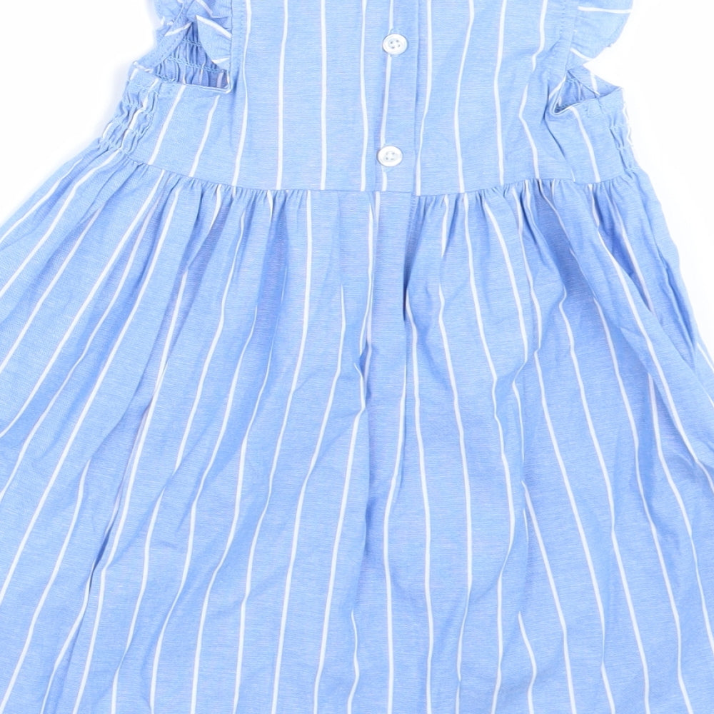 Penelope Mack Girls Blue Striped  A-Line  Size 2 Years
