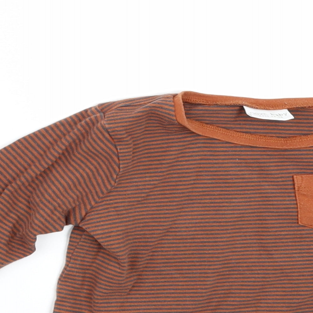 NEXT Baby Brown Striped  Basic T-Shirt Size 12-18 Months