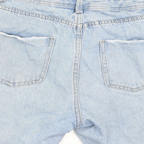 Missguided Womens Blue  Denim Cut-Off Shorts Size 12