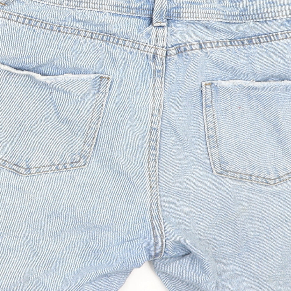Missguided Womens Blue  Denim Cut-Off Shorts Size 12