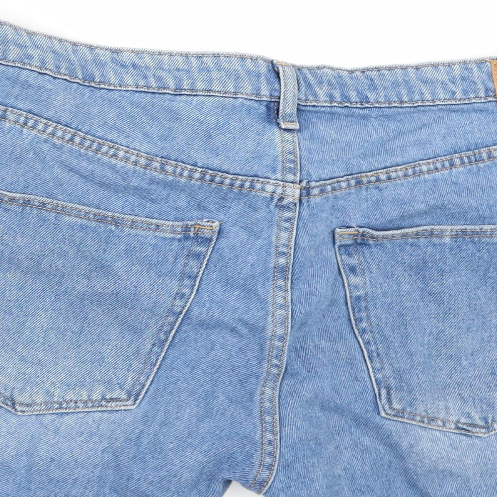 H&M Womens Blue  Denim Hot Pants Shorts Size 14