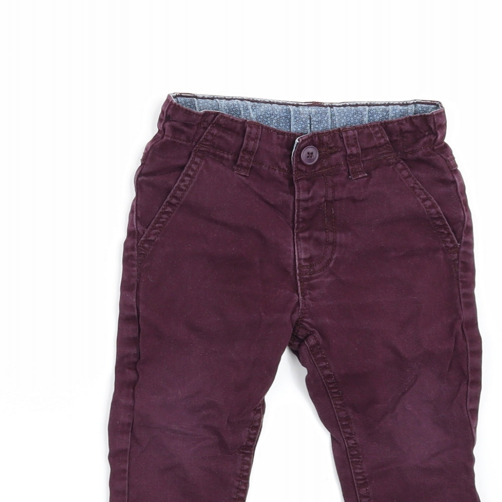 George Boys Red  Denim Jogger Jeans Size 12-18 Months
