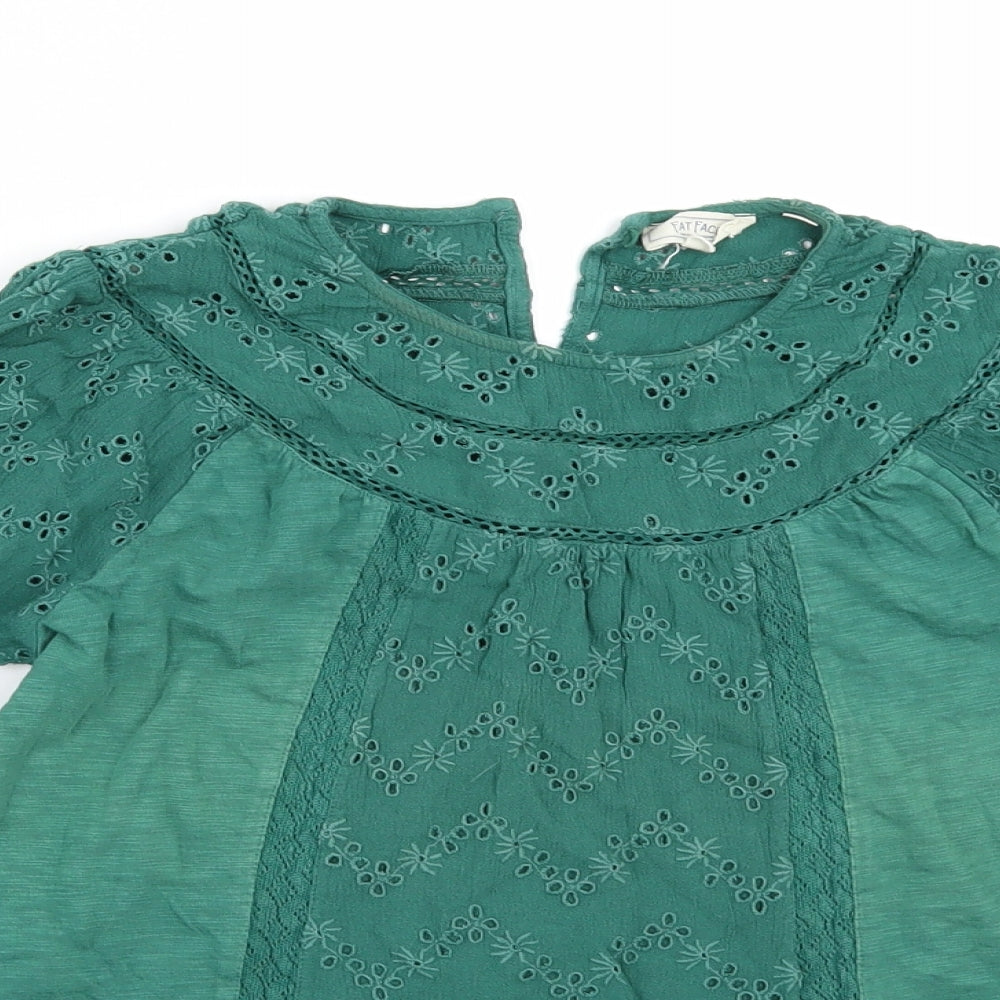 Fat Face Womens Green   Basic T-Shirt Size 8