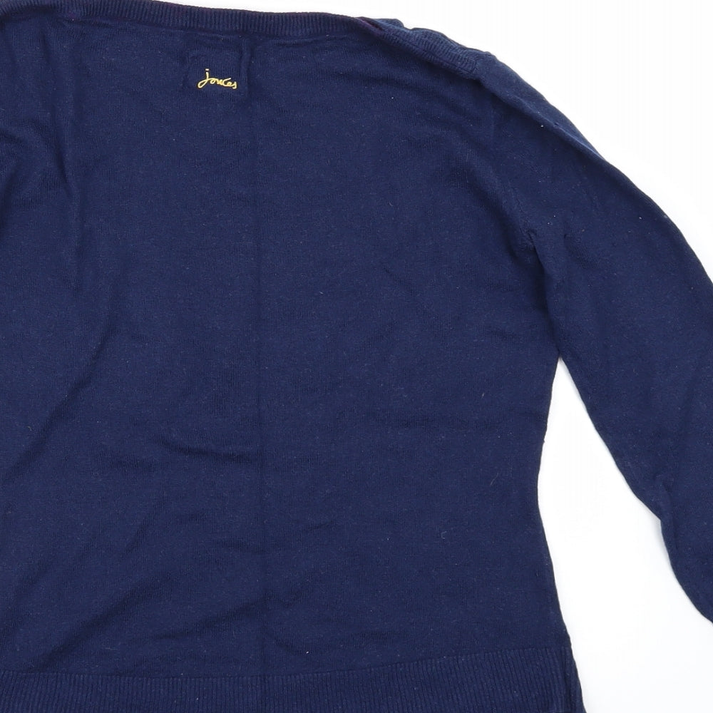 Joules Womens Blue   Henley Jumper Size 8
