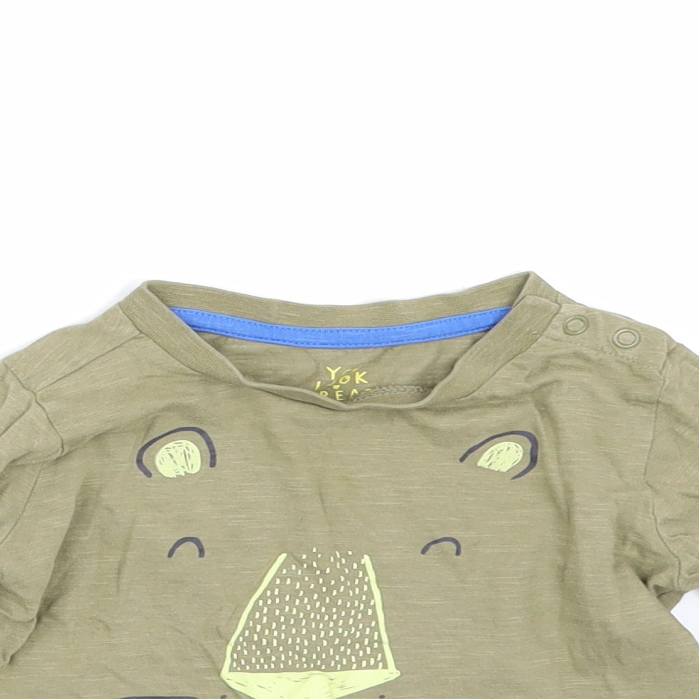 Mothercare Boys Green   Basic T-Shirt Size 12-18 Months