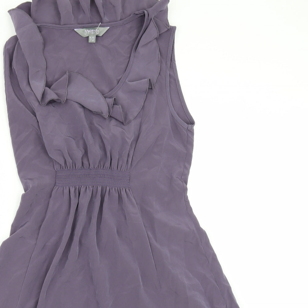 Dorothy Perkins Womens Purple  Rayon A-Line  Size 10  - Maternity