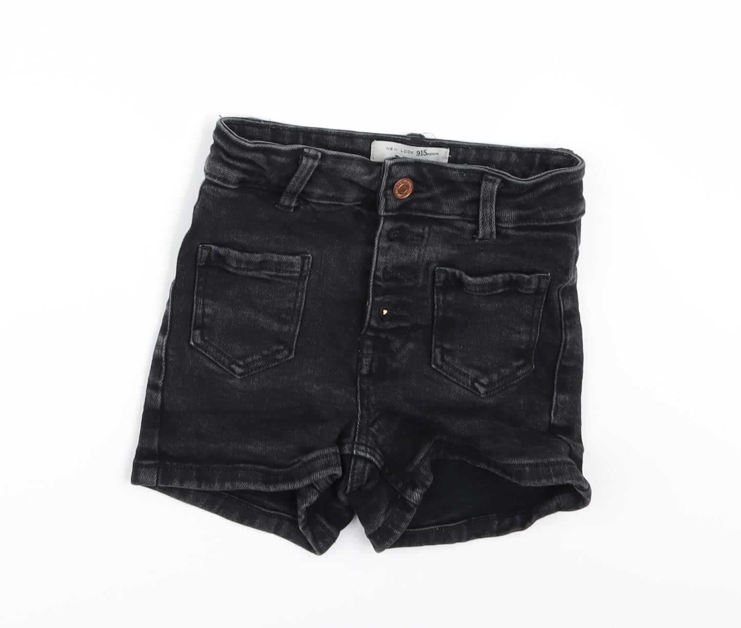New Look Girls Black  Damask Cut-Off Shorts Size 10 Years