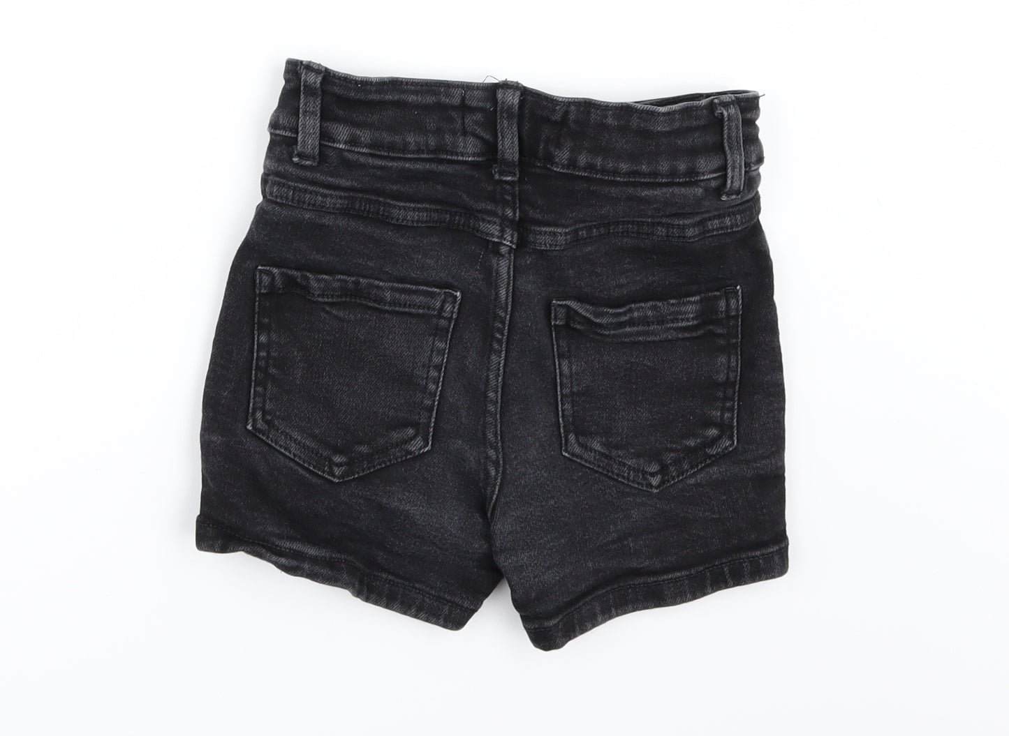New Look Girls Black  Damask Cut-Off Shorts Size 10 Years