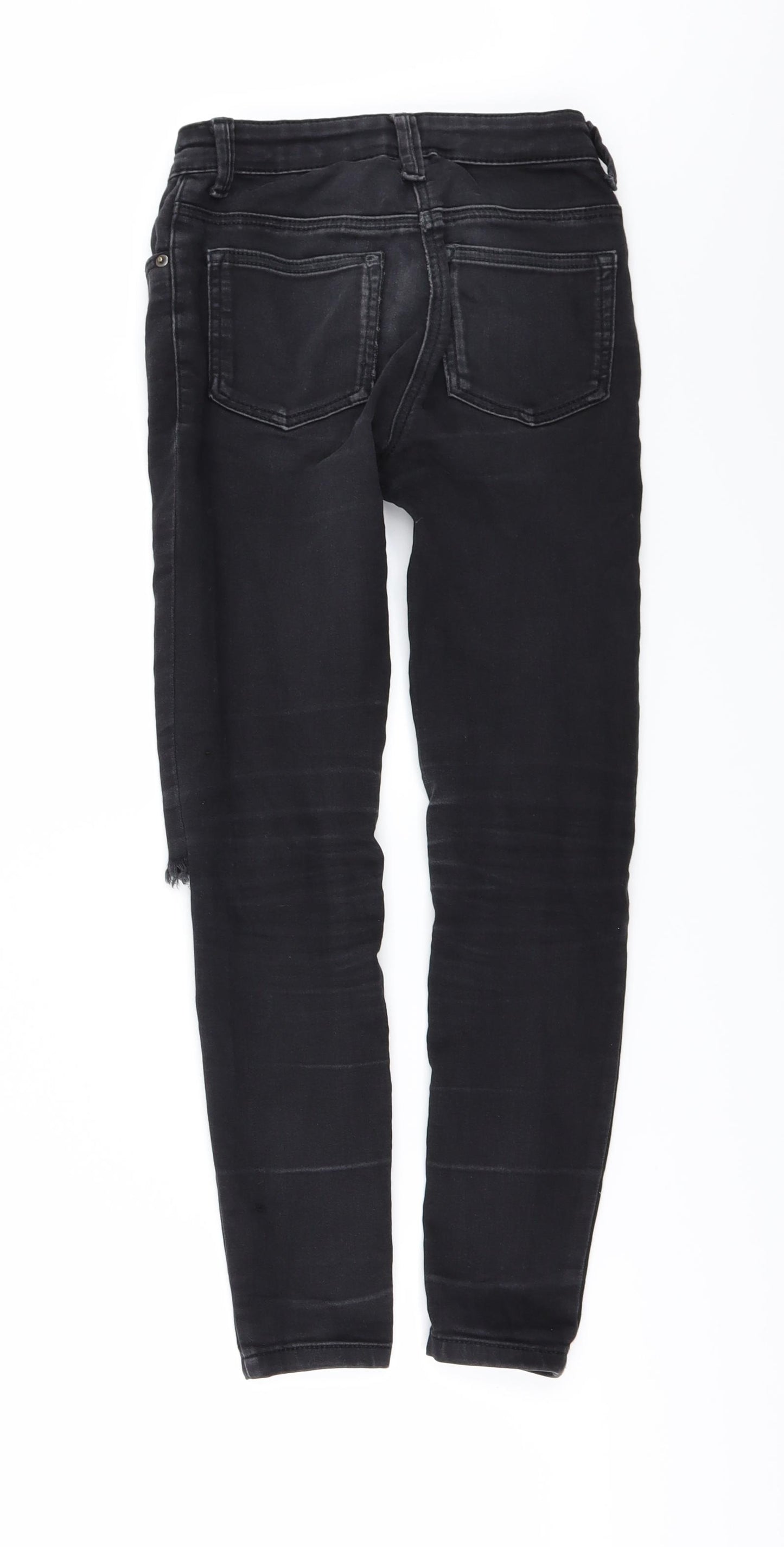 TU Girls Black  Denim Skinny Jeans Size 10 Years - DISTRESSED