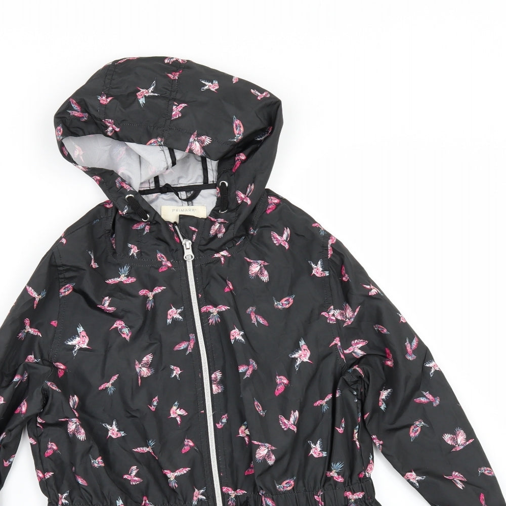 Primark Girls Black Floral  Jacket  Size 12-13 Years