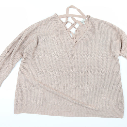 Peacocks Womens Pink   Pullover Jumper Size L
