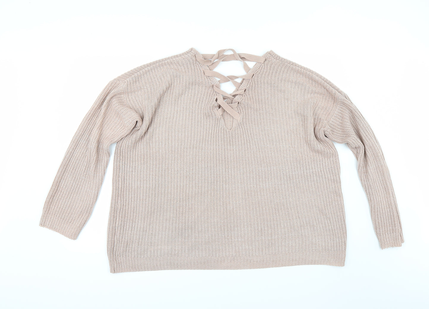 Peacocks Womens Pink   Pullover Jumper Size L