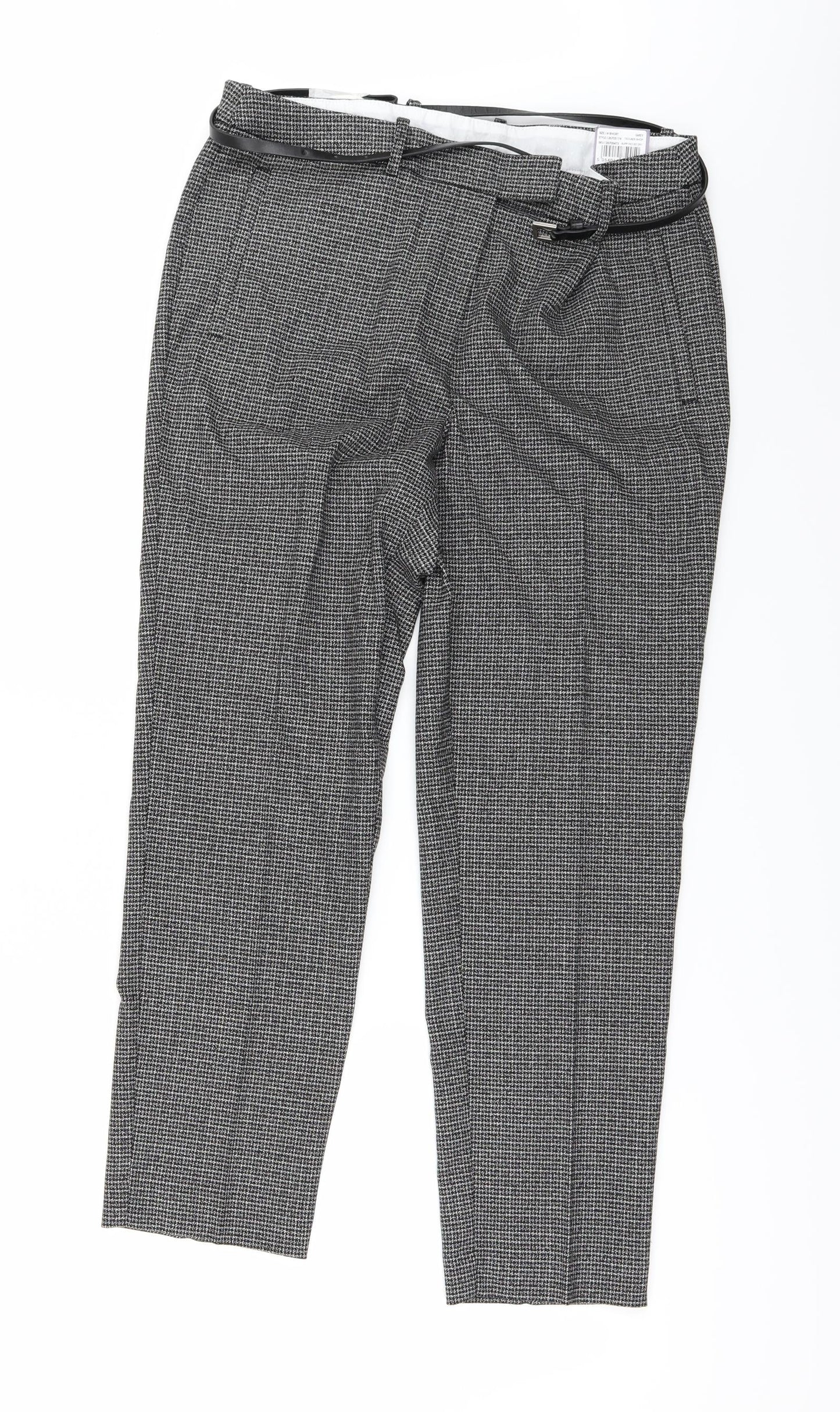 TU Womens Grey Check  Trousers  Size 14 L26 in