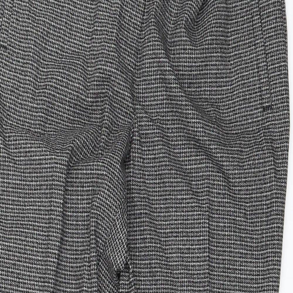 TU Womens Grey Check  Trousers  Size 14 L26 in