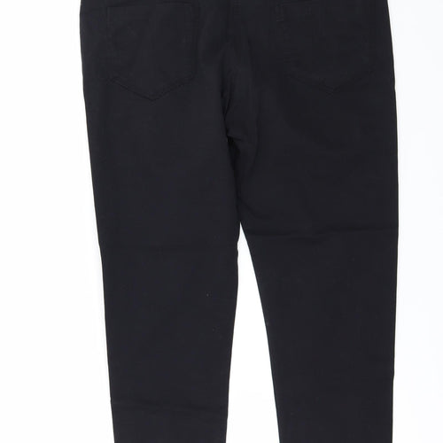 Marks and Spencer Womens Black  Denim Cropped Jeans Size 14 L23 in