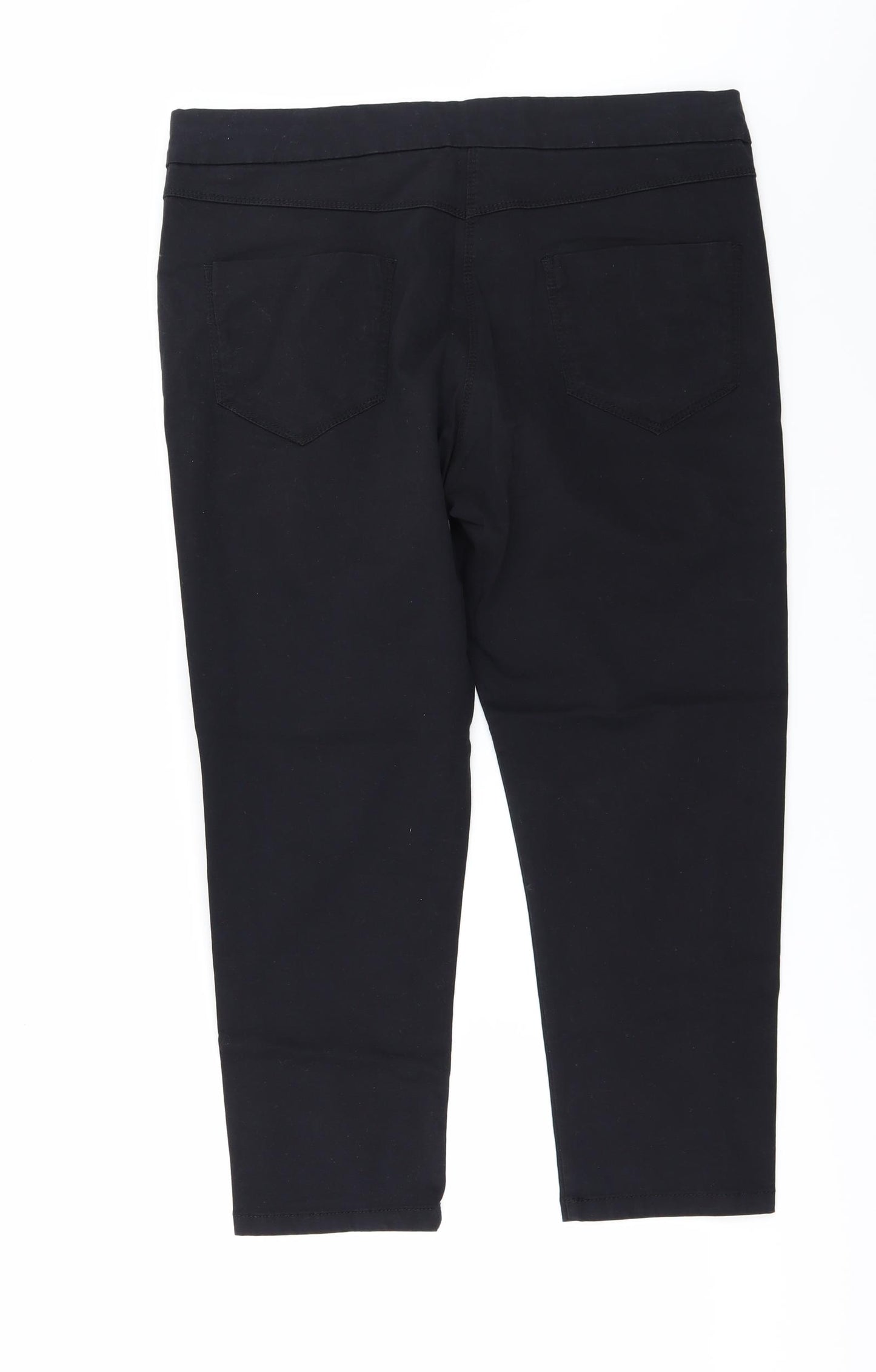 Marks and Spencer Womens Black  Denim Cropped Jeans Size 14 L23 in