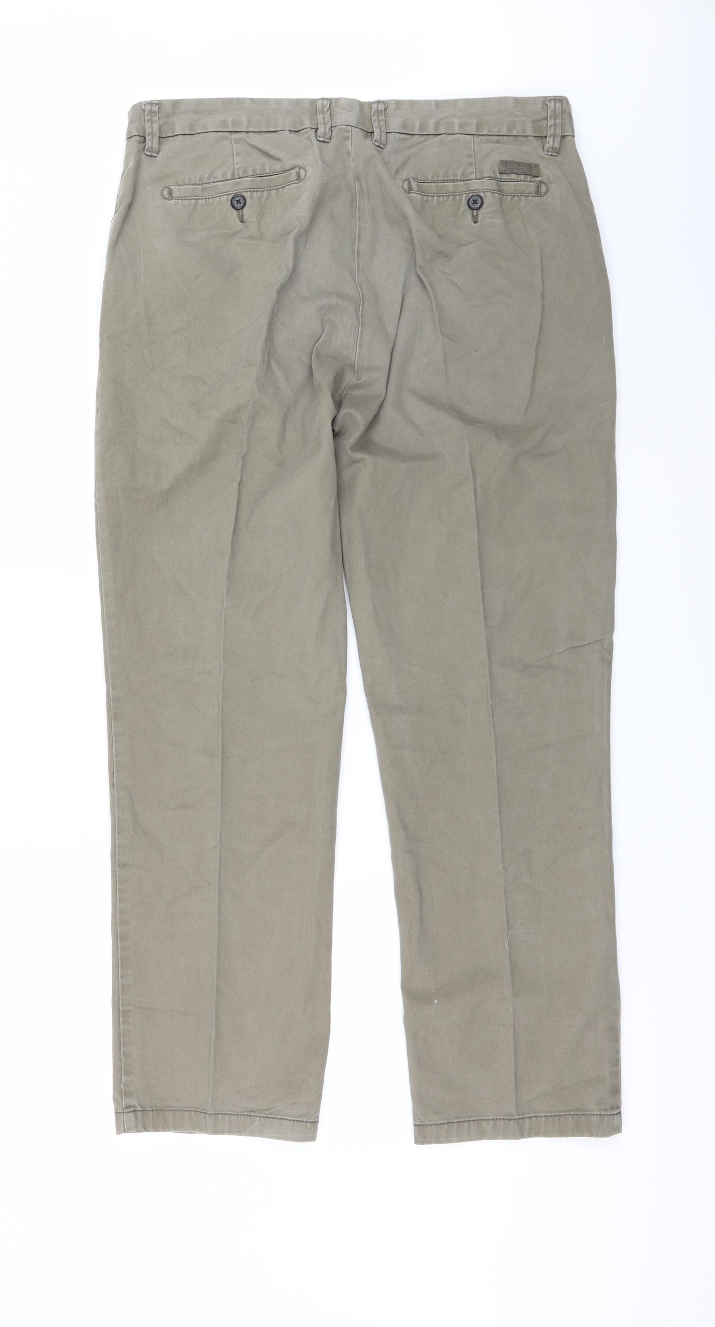 TU Mens Green  Corduroy Straight Jeans Size 36 L30 in