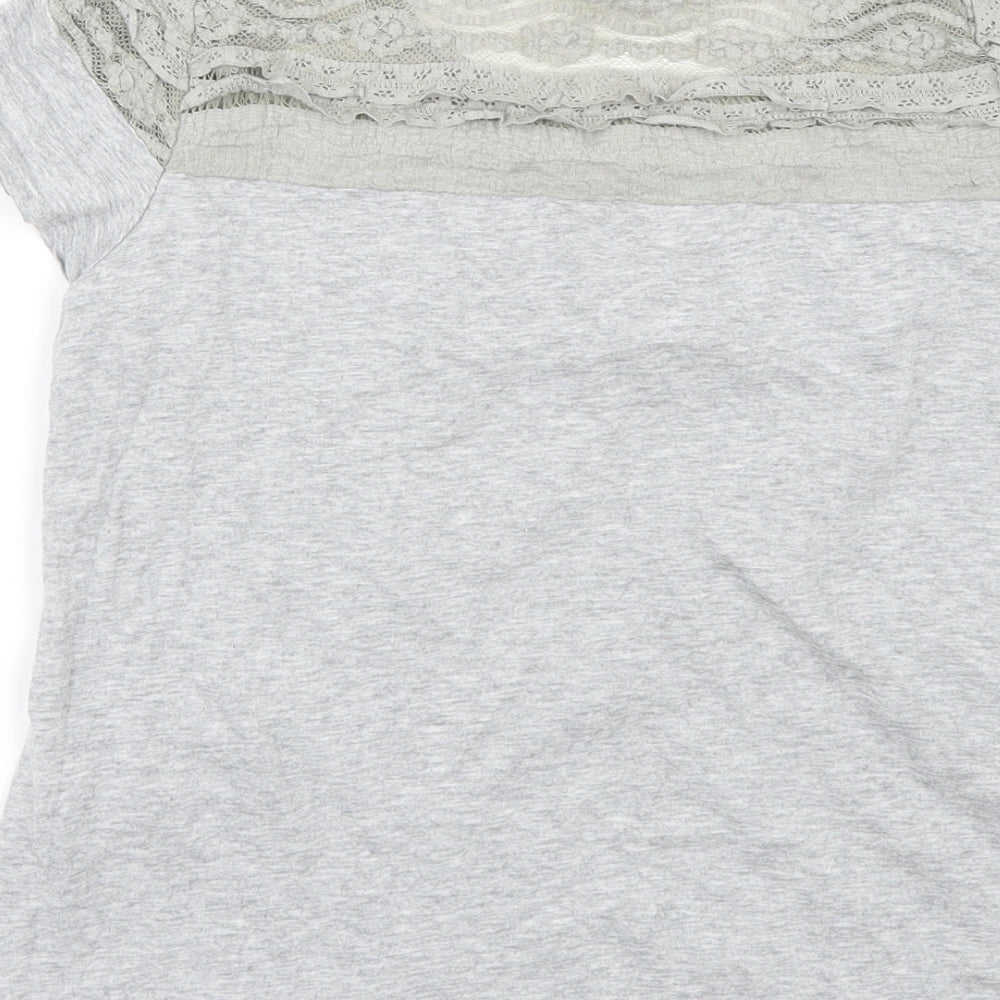 H&M Girls Grey   Basic T-Shirt Size 15 Years