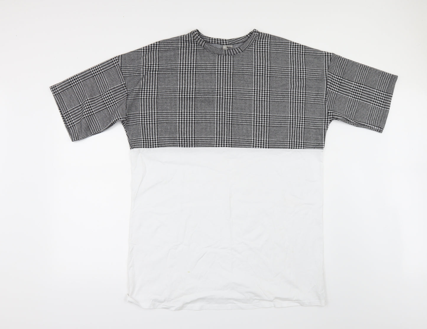ASOS Womens Multicoloured Check  Basic T-Shirt Size 8