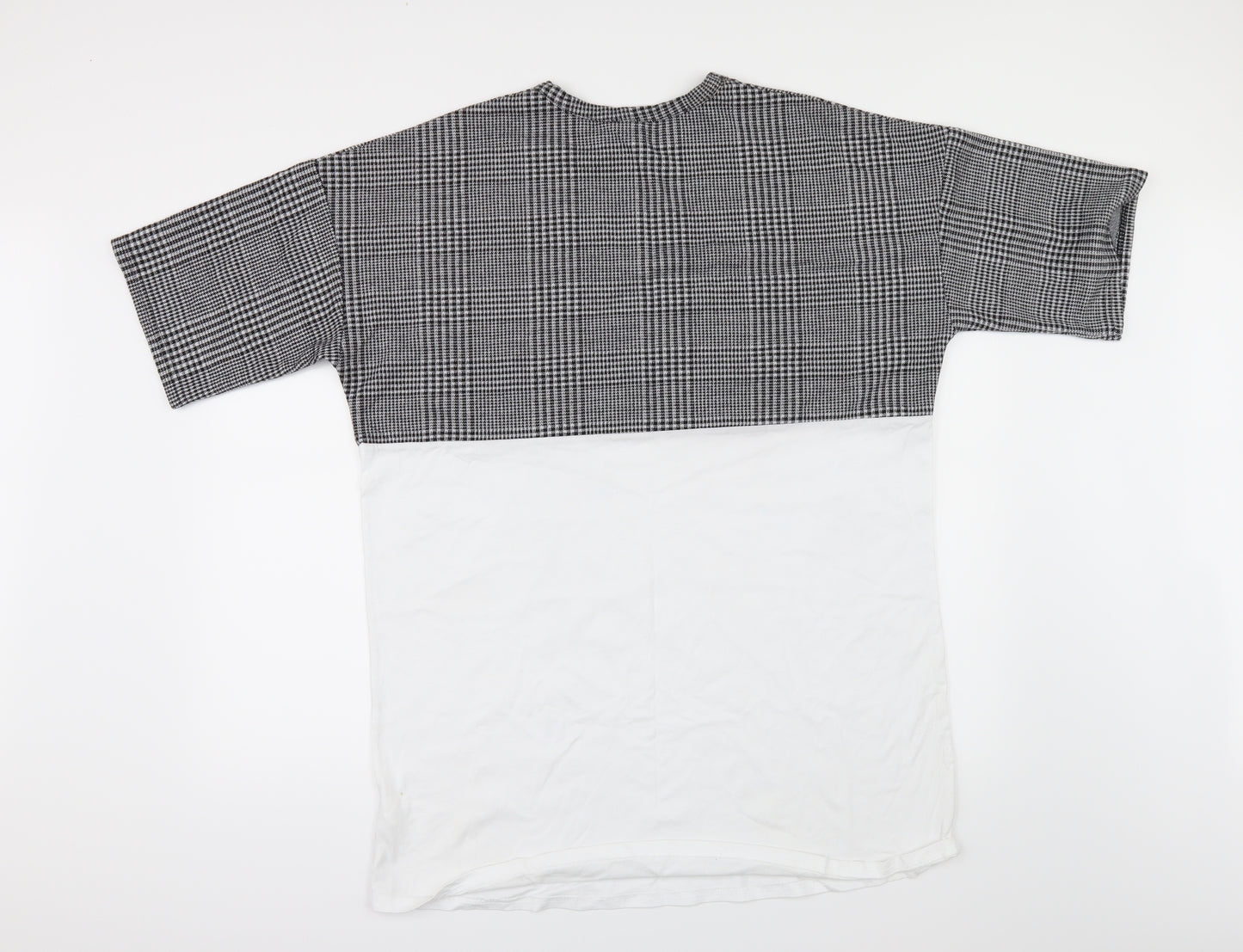 ASOS Womens Multicoloured Check  Basic T-Shirt Size 8