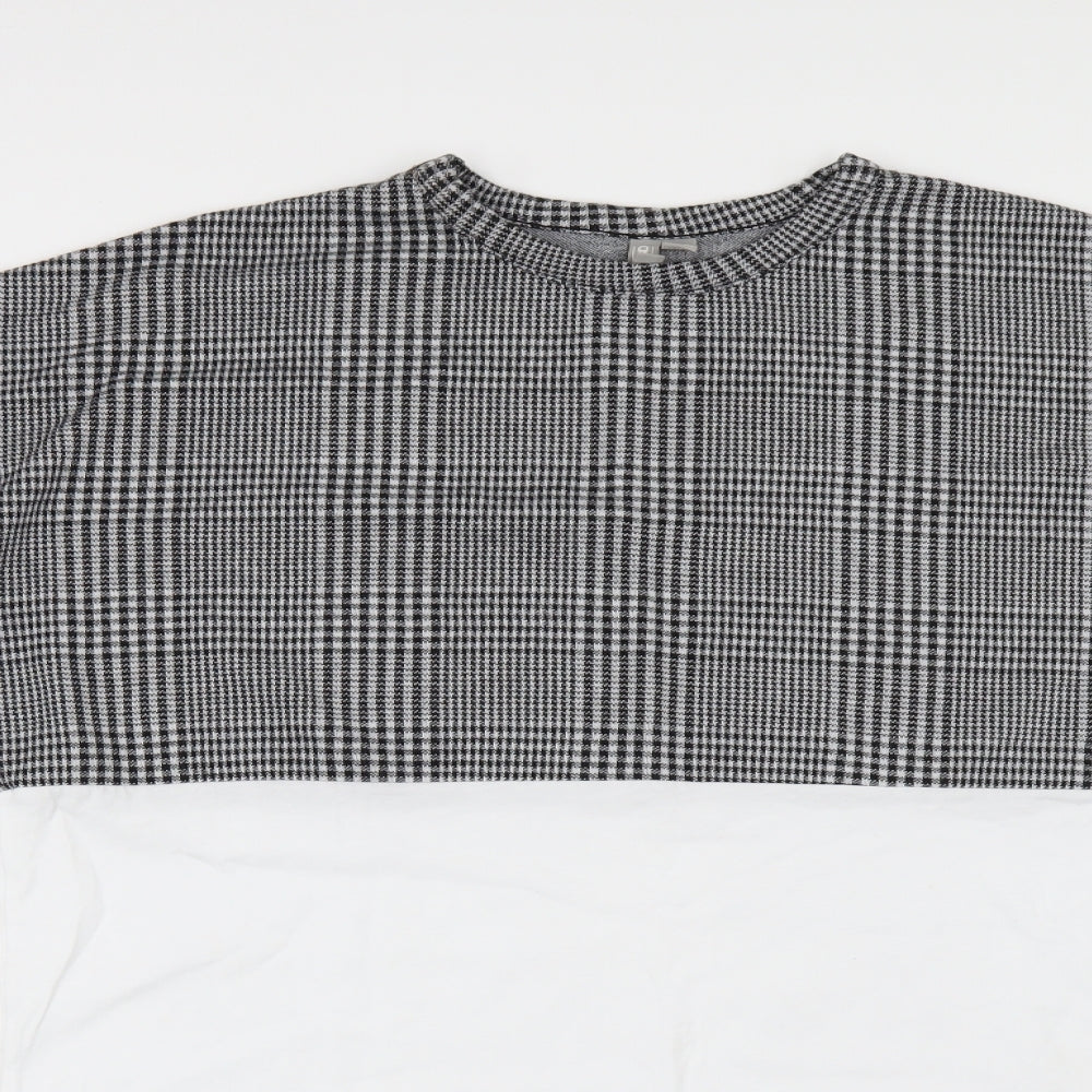 ASOS Womens Multicoloured Check  Basic T-Shirt Size 8