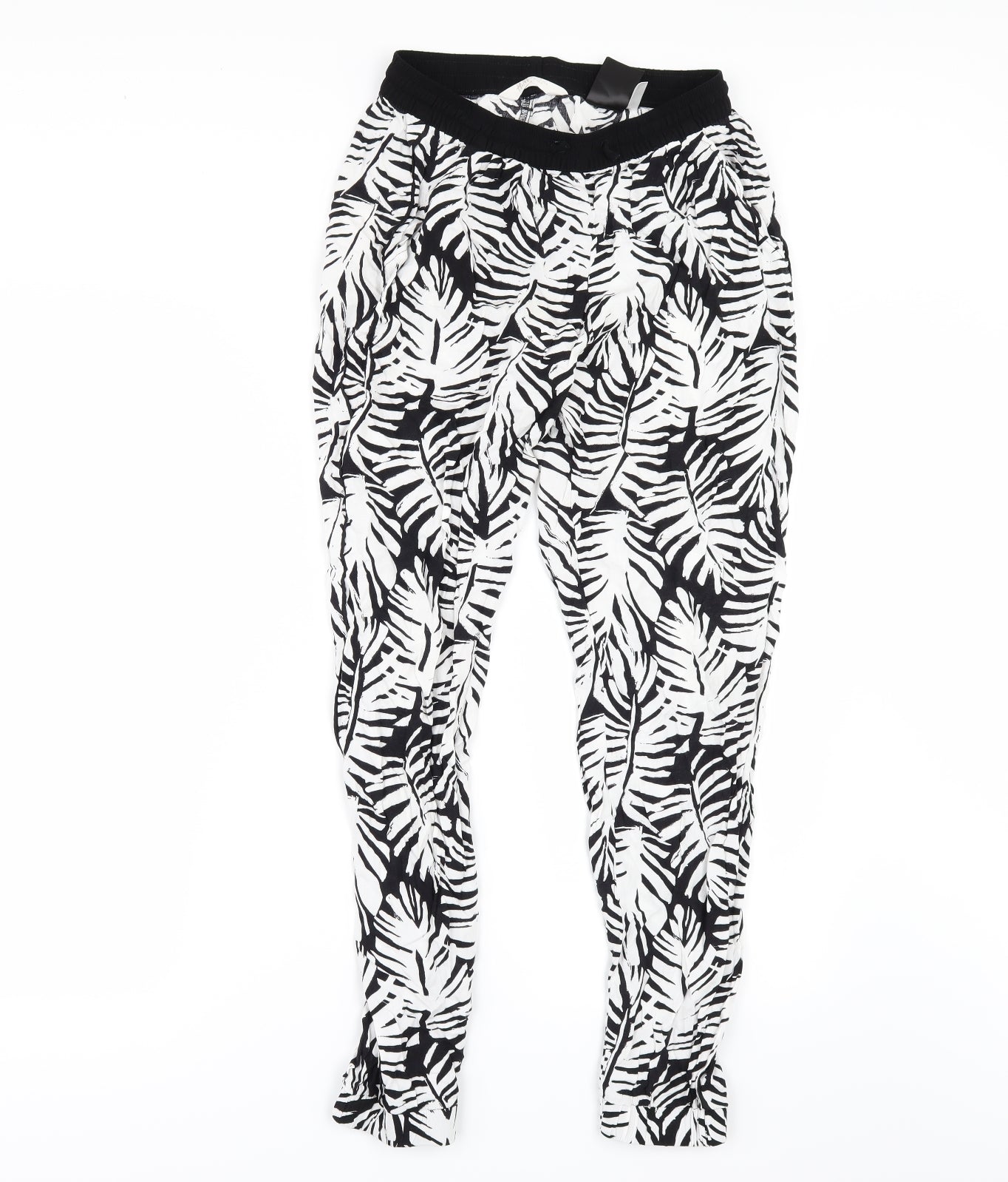 H&M Girls White Geometric   Trousers Size 15 Years
