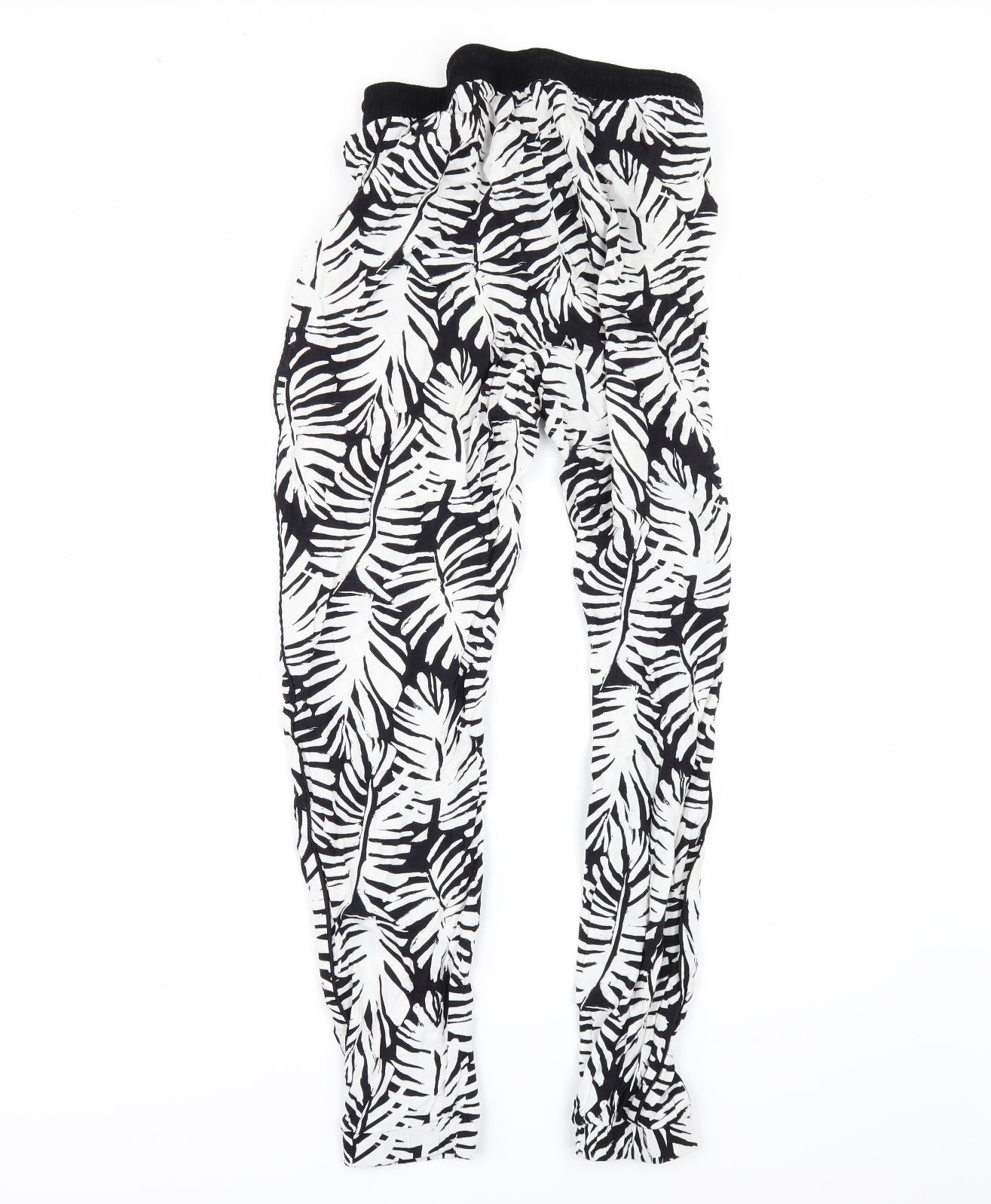 H&M Girls White Geometric   Trousers Size 15 Years