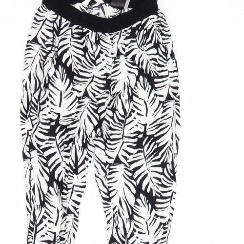 H&M Girls White Geometric   Trousers Size 15 Years