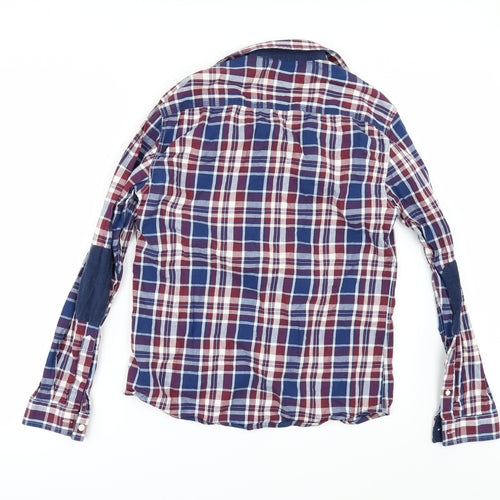 Goodsouls Mens Blue Check   Button-Up Size M