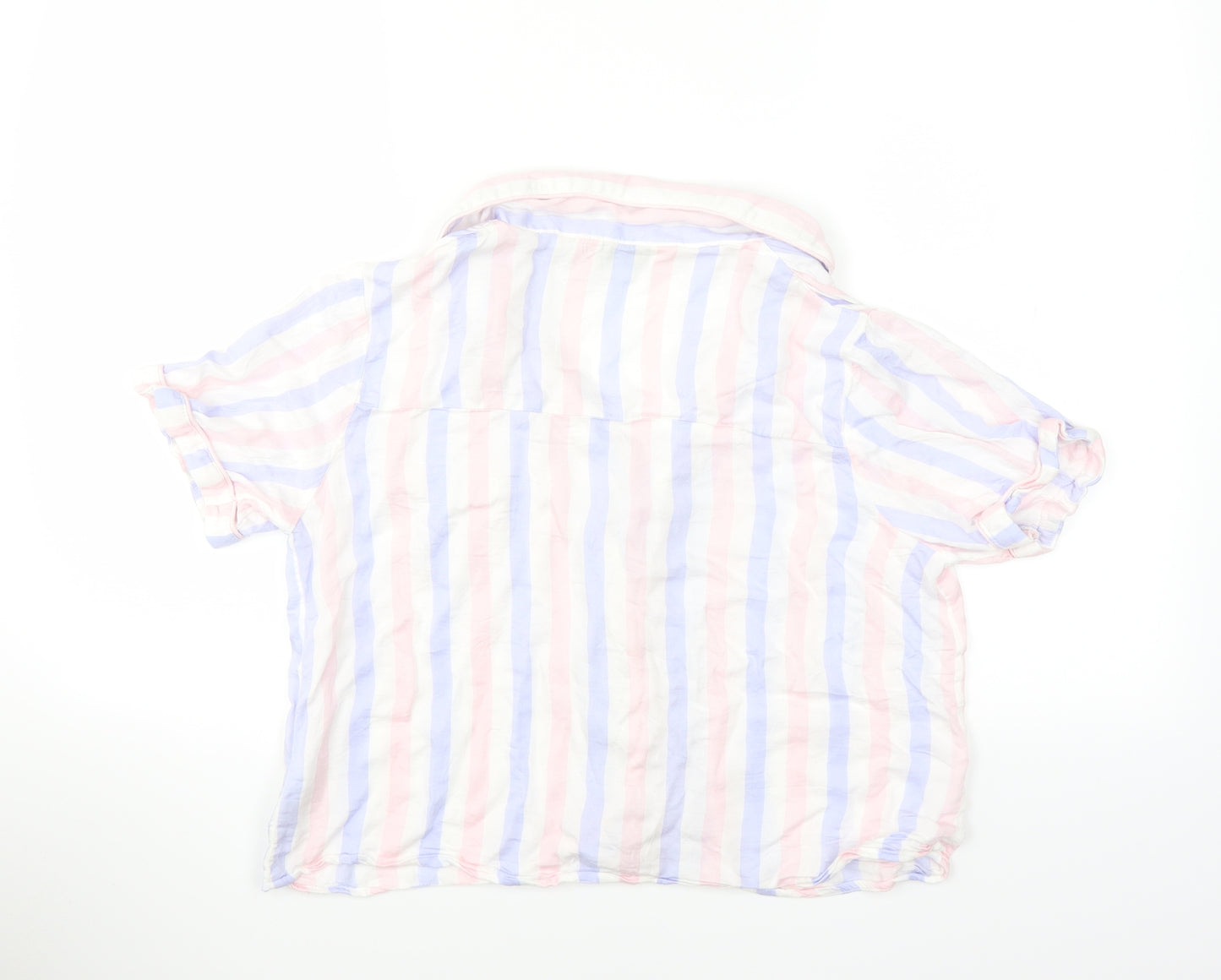 Primark Womens Pink Striped  Top Pyjama Top Size S