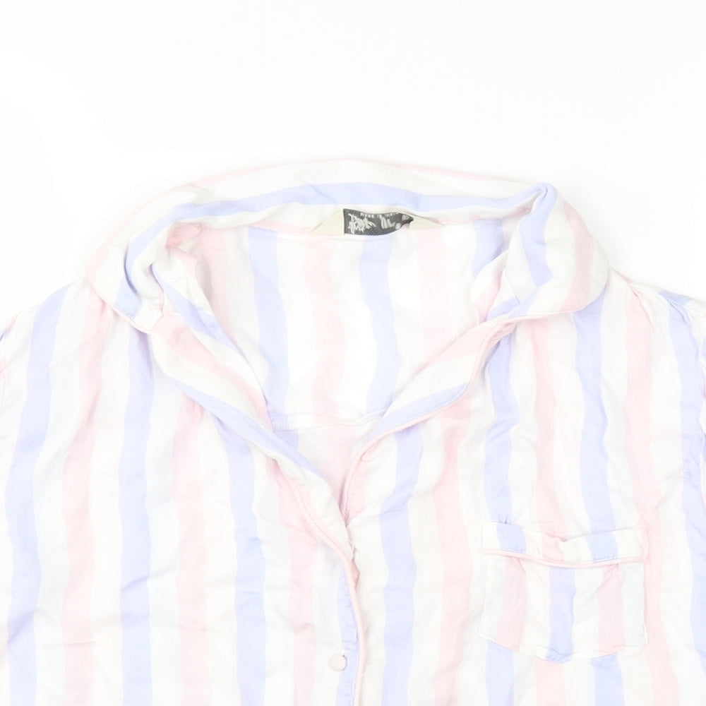 Primark Womens Pink Striped  Top Pyjama Top Size S
