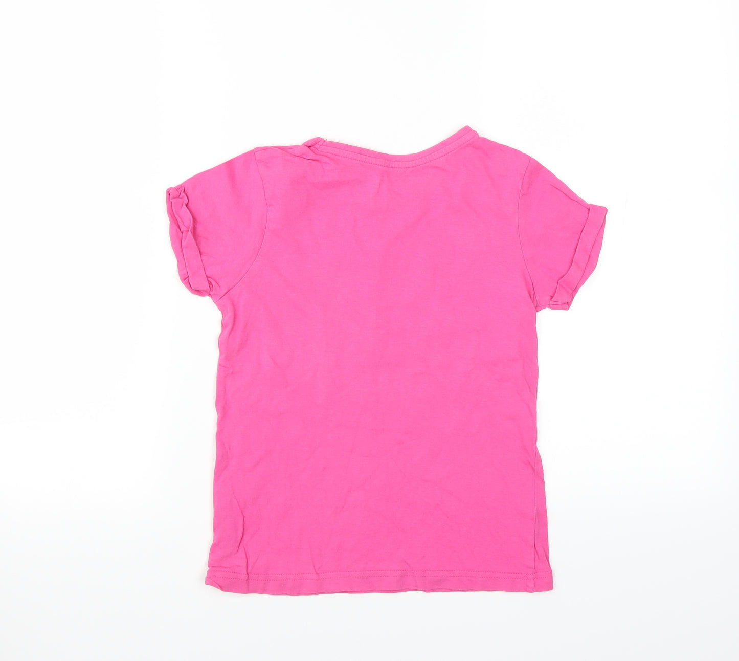 YD Girls Pink   Basic T-Shirt Size 8-9 Years  - Miami Beach