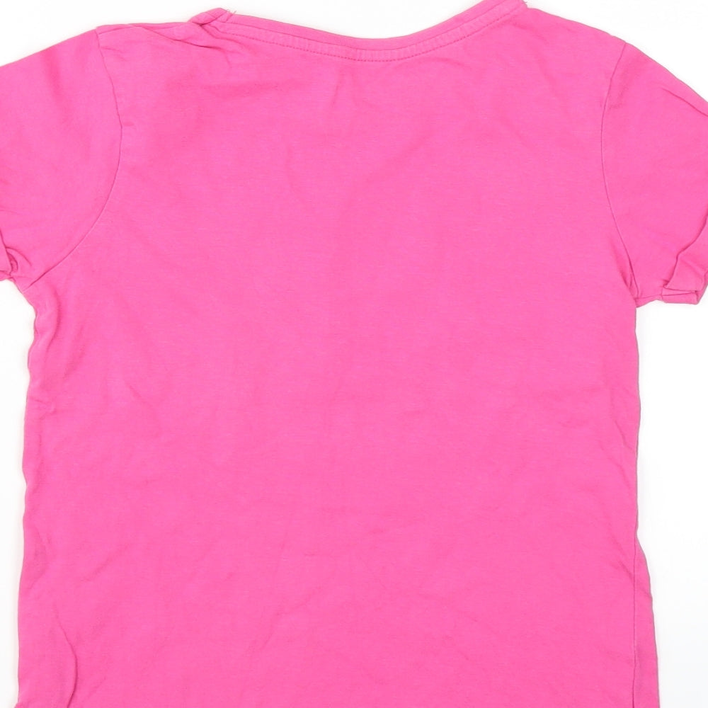 YD Girls Pink   Basic T-Shirt Size 8-9 Years  - Miami Beach