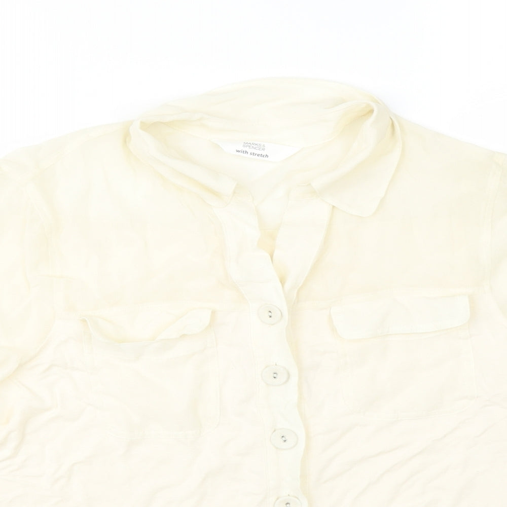 Marks and Spencer Womens Ivory   Basic Blouse Size 12