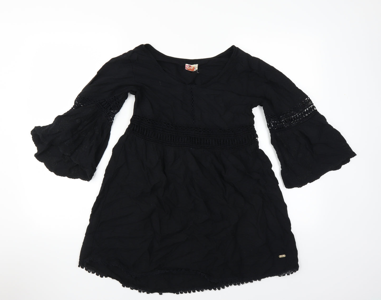 Umbrale Womens Black   Fit & Flare  Size 12  - Crochet detail