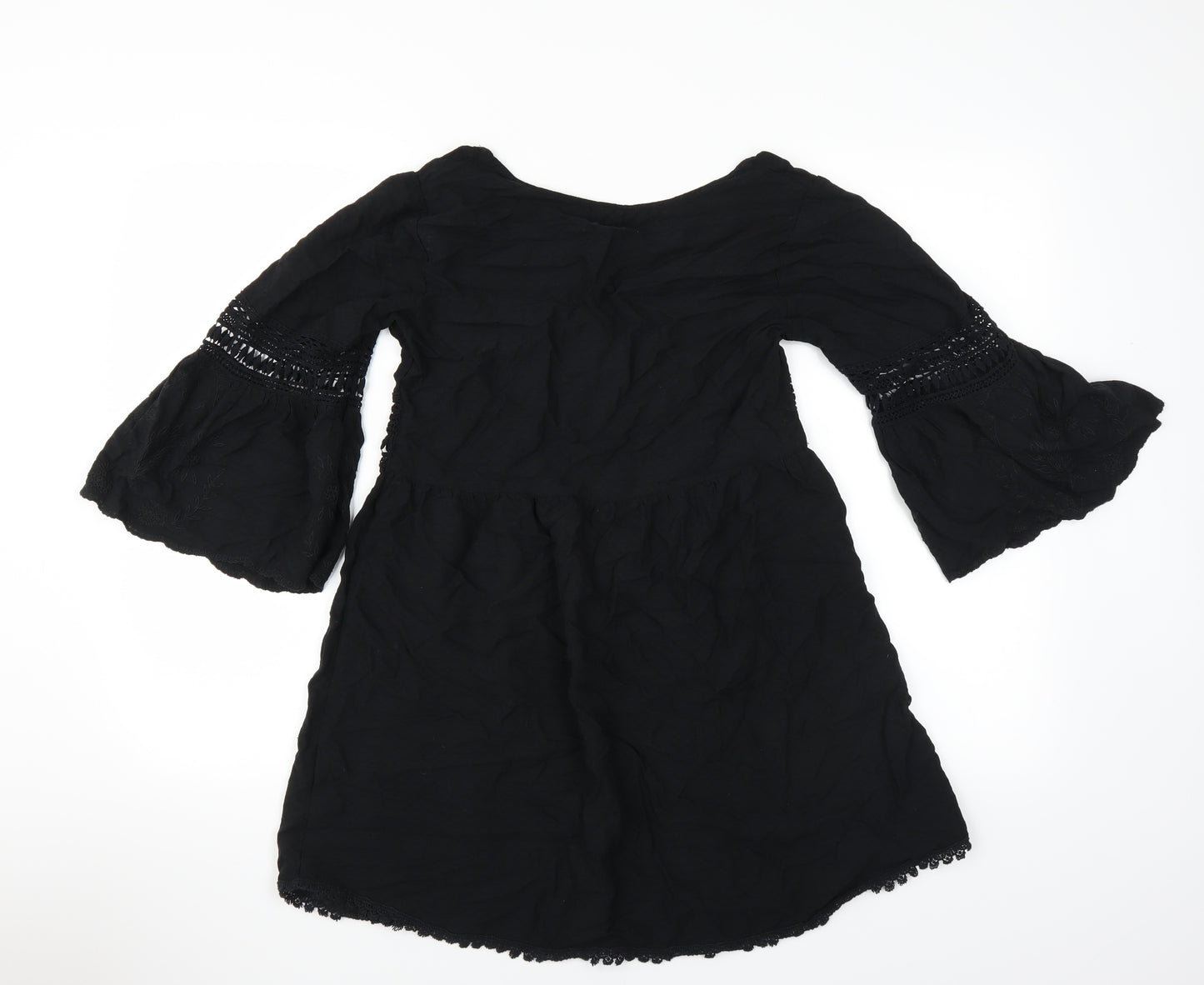 Umbrale Womens Black   Fit & Flare  Size 12  - Crochet detail