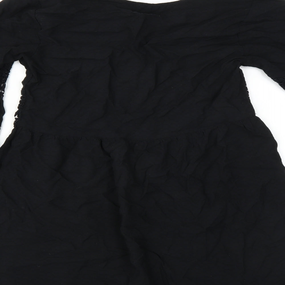 Umbrale Womens Black   Fit & Flare  Size 12  - Crochet detail