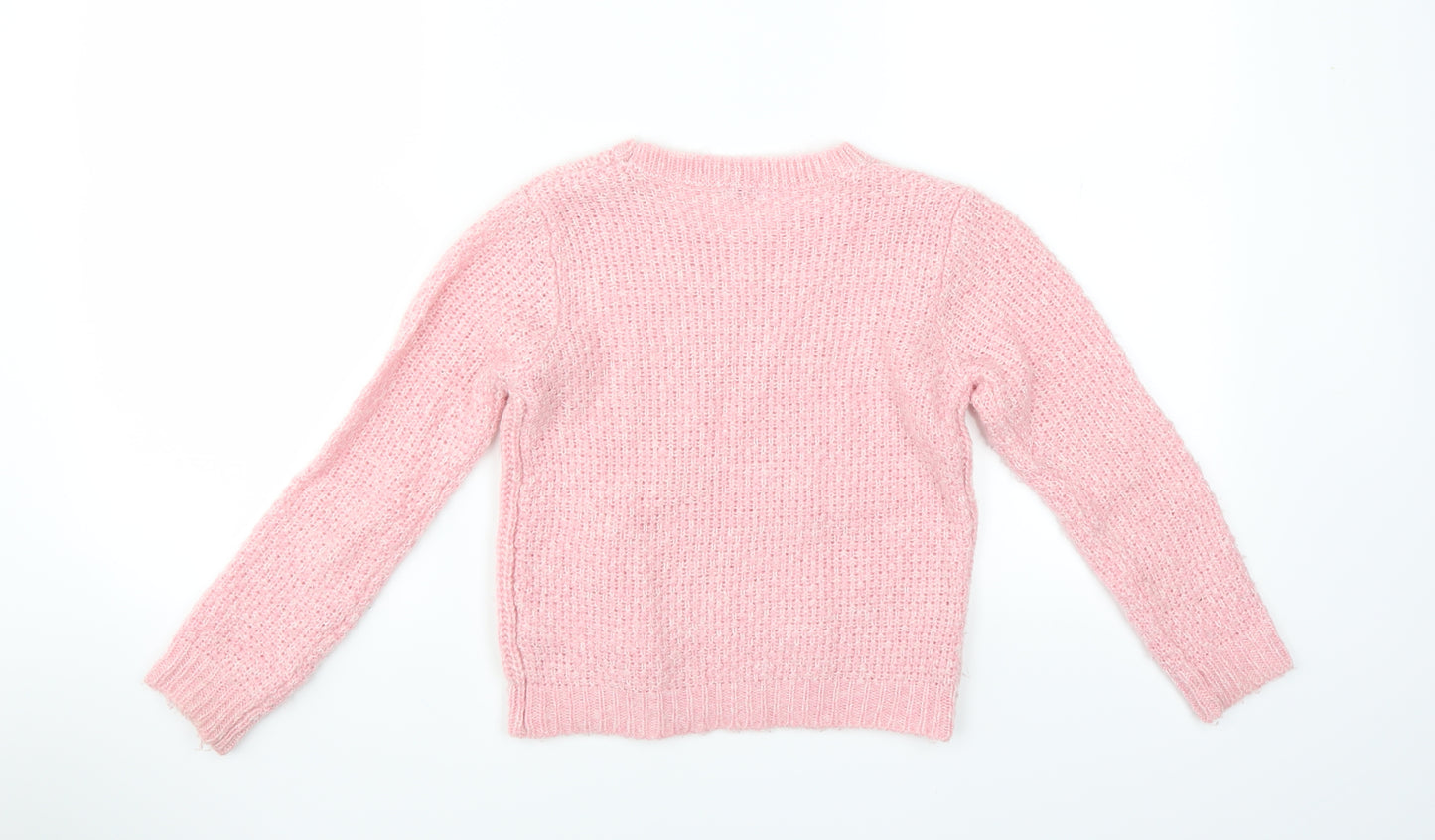 F&F Girls Pink   Pullover Jumper Size 6-7 Years