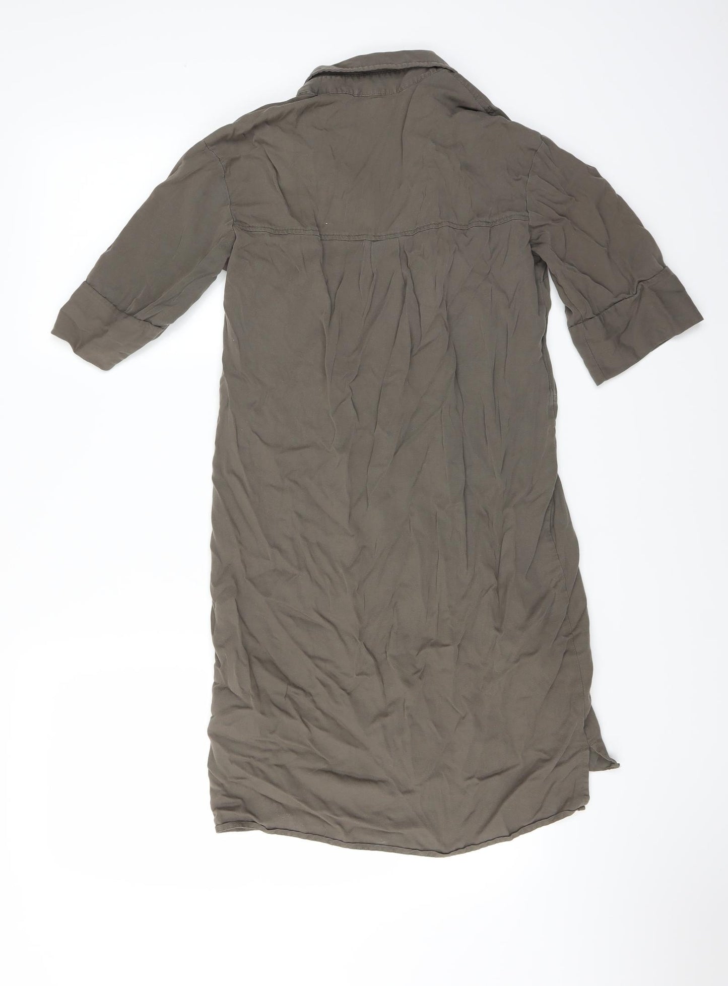 Warehouse Womens Green   Shirt Dress  Size 8