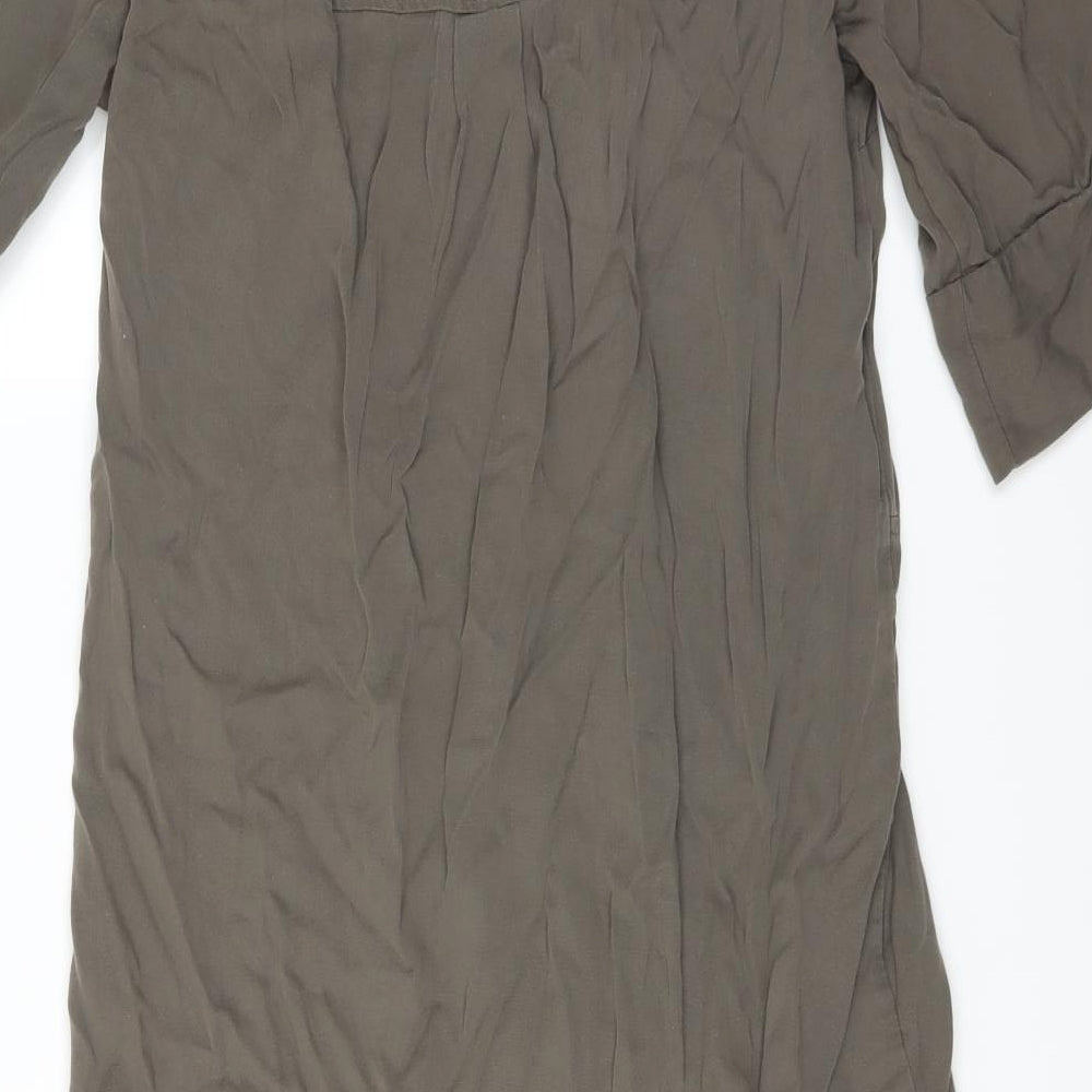 Warehouse Womens Green   Shirt Dress  Size 8