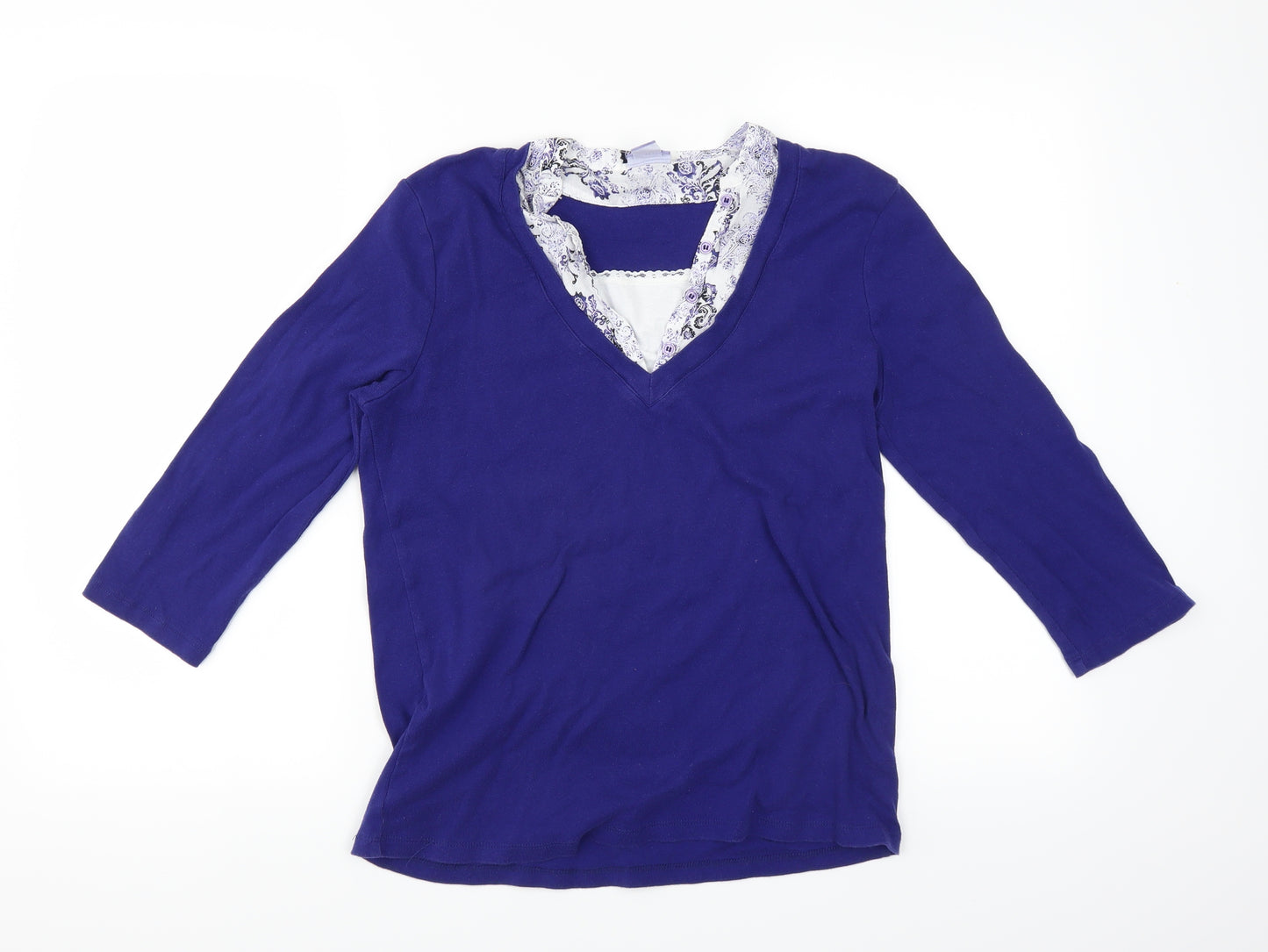 Laura Scott Womens Blue   Basic T-Shirt Size M