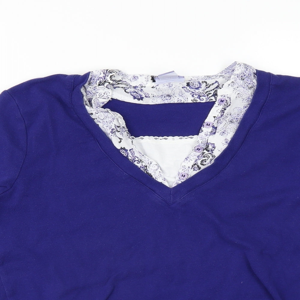 Laura Scott Womens Blue   Basic T-Shirt Size M