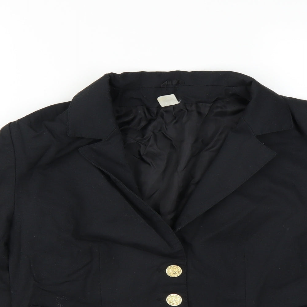 Preworn Womens Black   Jacket  Size 10  - CROPPED