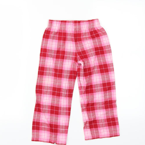 Marks and Spencer Girls Red Plaid   Pyjama Pants Size 4-5 Years