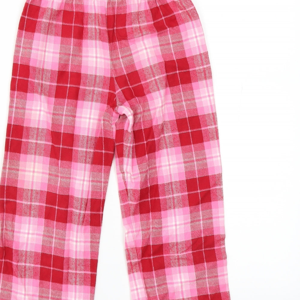 Marks and Spencer Girls Red Plaid   Pyjama Pants Size 4-5 Years